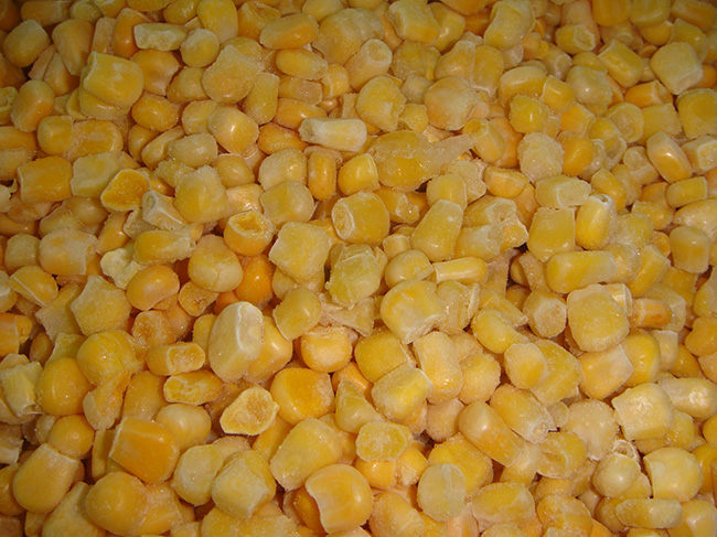 Frozen sweet corn